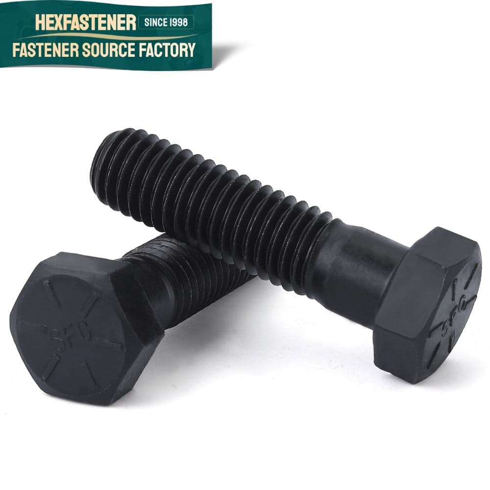 Hex Head Bolt — High Strength Grade 8 UNC Hexagon Head Bolt Black Zinc Plated Meet ASME/ANSI B18.2.1 Standard