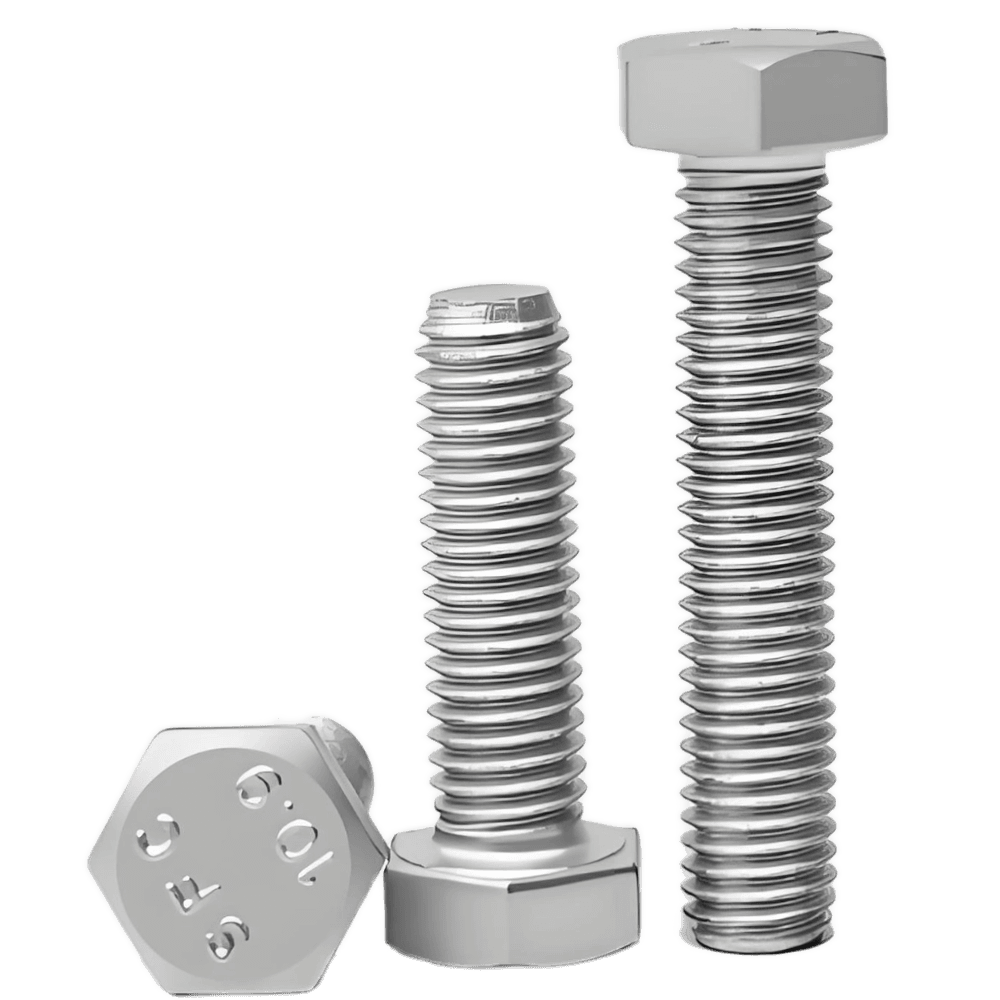 Dacromet coated hex head bolts