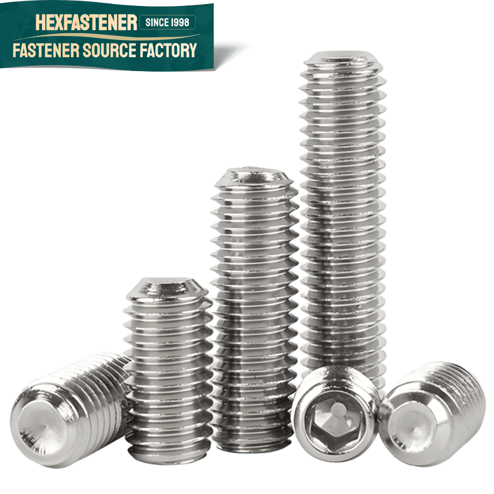 Socket Set Screw (Cup Point) — Asme Unc Unf 4#-40 6#-32 1/2-13 1/4-20 3/8-16 Stainless Steel Fine Tooth Hex Socket Slotted Flat Point Grub Headless Set Screw