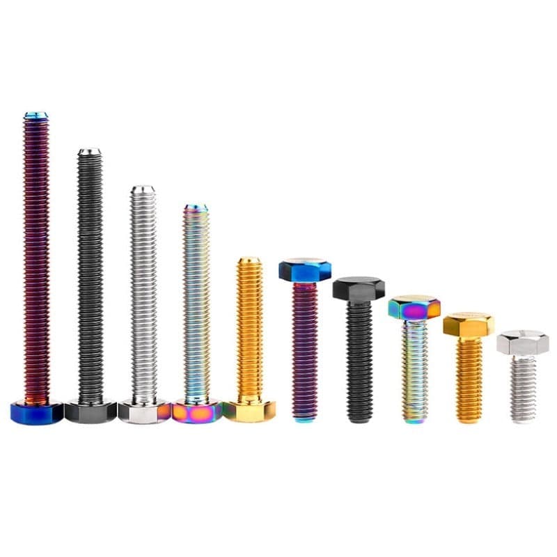 Hex Head Bolt — Titanium Hexagon Head Bolts Grade 1 Grade 2 Grade 3 Grade 4 UNC UNF ASME B18.2.1 Plain Natural Finish Uncoated High Strength