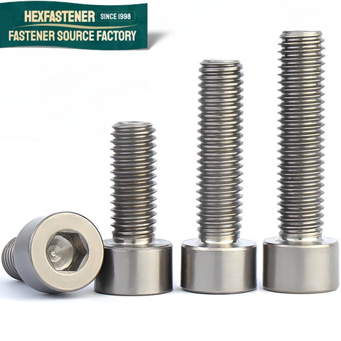 Titanium Hex Drive Socket Cap Screws Grade 3 4 UNC UNF ASME B18.3 Plain Natural Finish Automotive Racing Industrial Fasteners