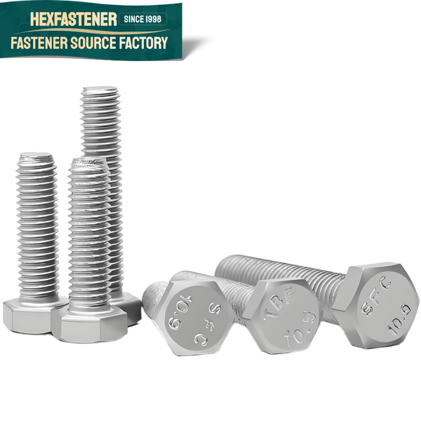 M10 M20 M24 M30 Carbon Steel Hexagon Head Bolts ASTM A325 Grade 8.8 10.9 12.9 DIN933 DIN931 GB5782 Dacromet-New Generation Bolt