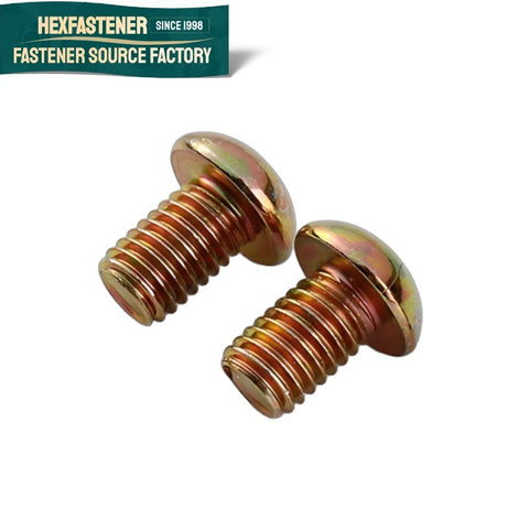 Round Head Allen Socket Screws Carbon Steel Yellow Zinc Plated UNC UNF ASME B18.6.3 Button Head Cap Screws