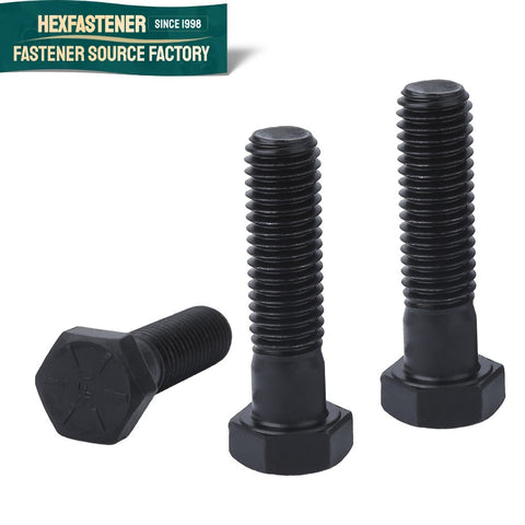 UNC Hexagon Head Bolt Grade 8 Black Zinc 35CrMo Steel Fine-Strength Hex Bolt for Machinery