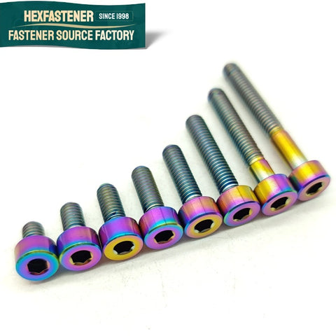 Internal Hex Titanium Socket Head Cap Screws UNC UNF ASME B18.3 Plain Natural Finish Aerospace Marine Chemical Medical Oil Gas