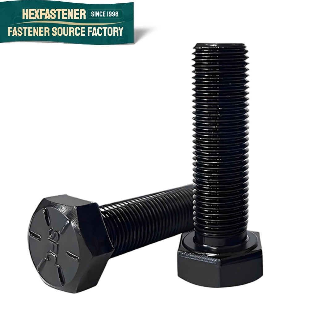 Hex Head Bolt — Grade 8 Hex Head Bolt for Automotive UNC 1/4-20 3/8-16 1/2-13 3/4-10 Black Oxide 10B21 Steel ASME B18.2.1