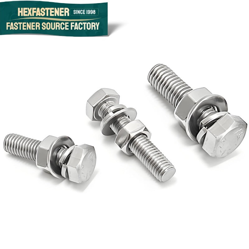 Hex Head Bolt — ASME B18.2.1 304 Stainless Steel Hexagon Head Bolt UNC 1/4-20 5/16-18 3/8-16 1/2-13 7/8-9 1-8 Plain Finish A2-70 Full Thread