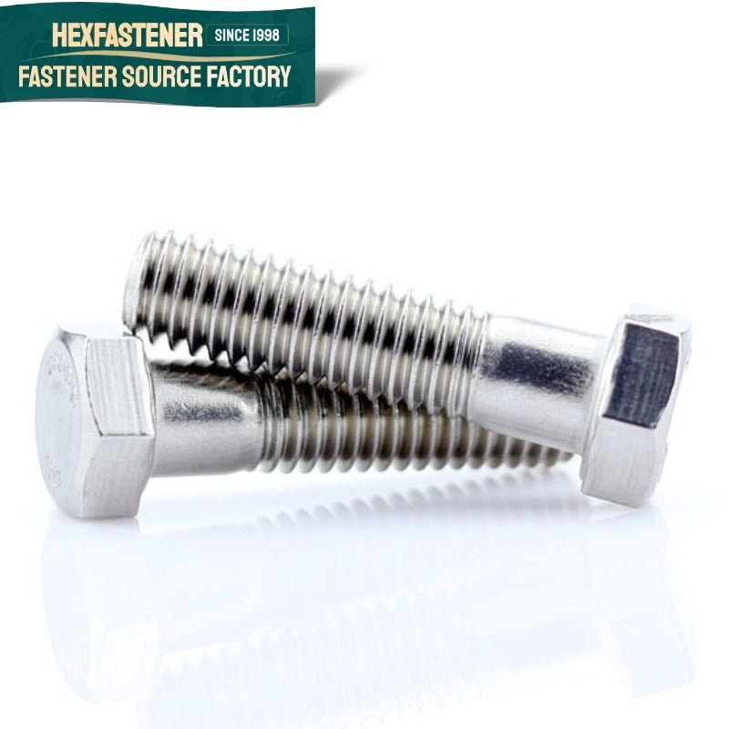Hex Head Bolt — High Strength A2-70 Hex Bolt UNC 1/2-13 304 SS Plain Finish for Automotive Frame