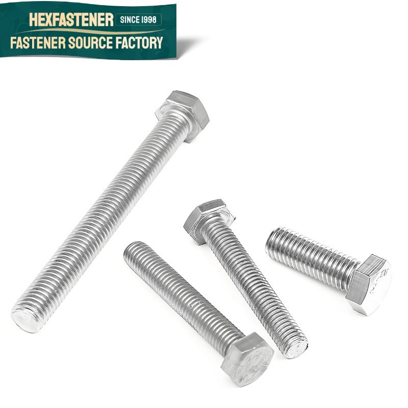 Hex Head Bolt — Corrosion Resistant Hex Head Bolt 316 SS UNC 3/8-16 1/2-13 7/8-9 Natural Finish A4-70 for Chemical Plant