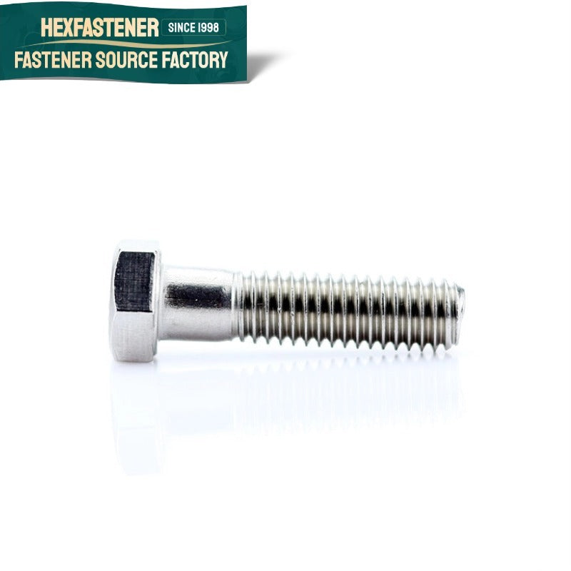 Hex Head Bolt — 1/4-20 UNC Hexagon Head Bolt 316 Stainless Steel Plain Finish A4-80 ASME B18.2.1 Full Thread