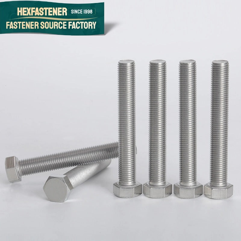 Hex Head Bolt — 316 SS Hexagon Head Bolt for Chemical Plant UNC 3/8-16 1/2-13 7/8-9 Natural Finish A4-80 Corrosion Resistant