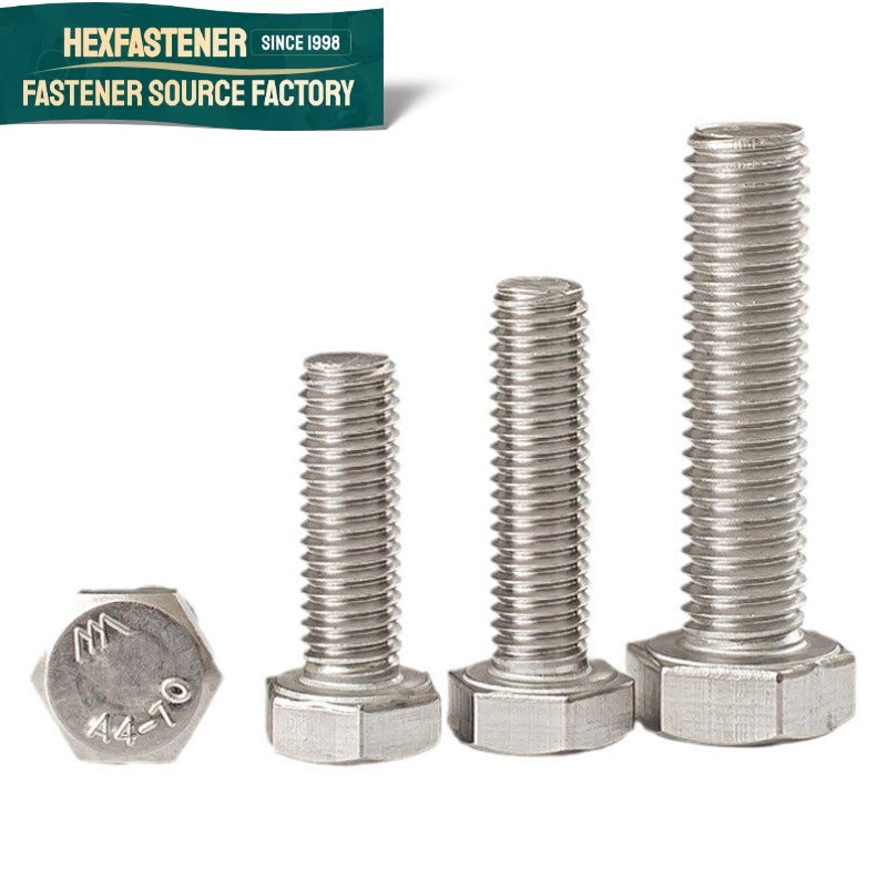 Hex Head Bolt — 1-8 UNC Hexagon Head Bolt 316 Stainless Steel Natural Finish A4-80 Heavy Duty Hex Bolt for Structural Use