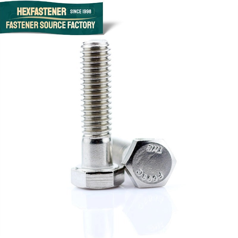 Hex Head Bolt — 5/16-18 UNC Hex Head Bolt 316L Stainless Steel Natural Finish A4-80 Coarse Thread Hex Bolt for Machinery