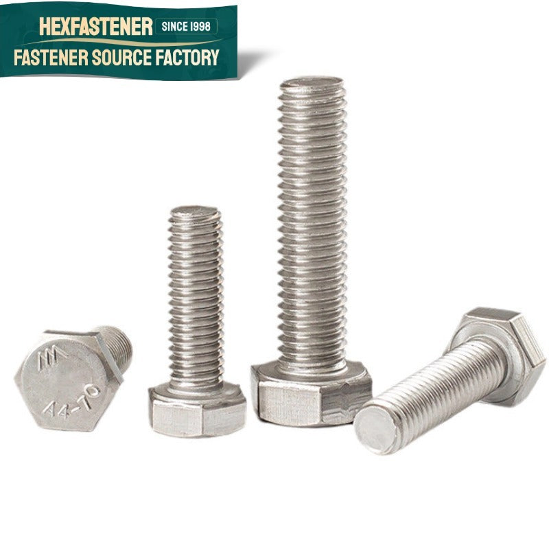 Hex Head Bolt — 316L Stainless Steel Hex Head Bolt UNC UNF 10#-32 1/4-20 3/8-16 1/2-13 7/8-9 Natural Finish A4-80 Marine Grade