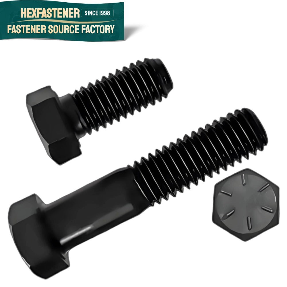 Hex Head Bolt — 3/4-10 UNC Hexagon Head Bolt Grade 8 Black Oxide 35# Carbon Steel Heavy Duty Hex Bolt