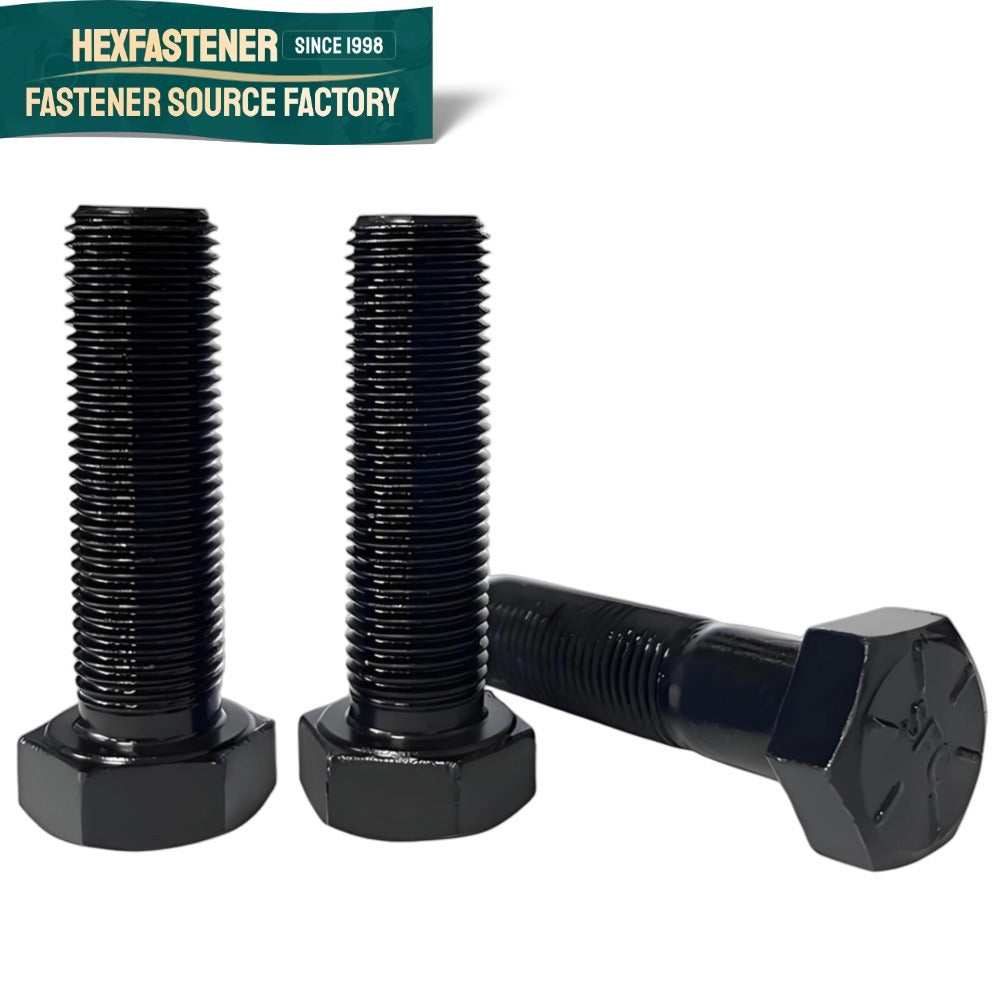 Hex Head Bolt — Hexagon Head Bolt for Heavy Machinery UNC 1/2-13 3/4-10 7/8-9 Black Zinc Grade 8 35CrMo Alloy Steel