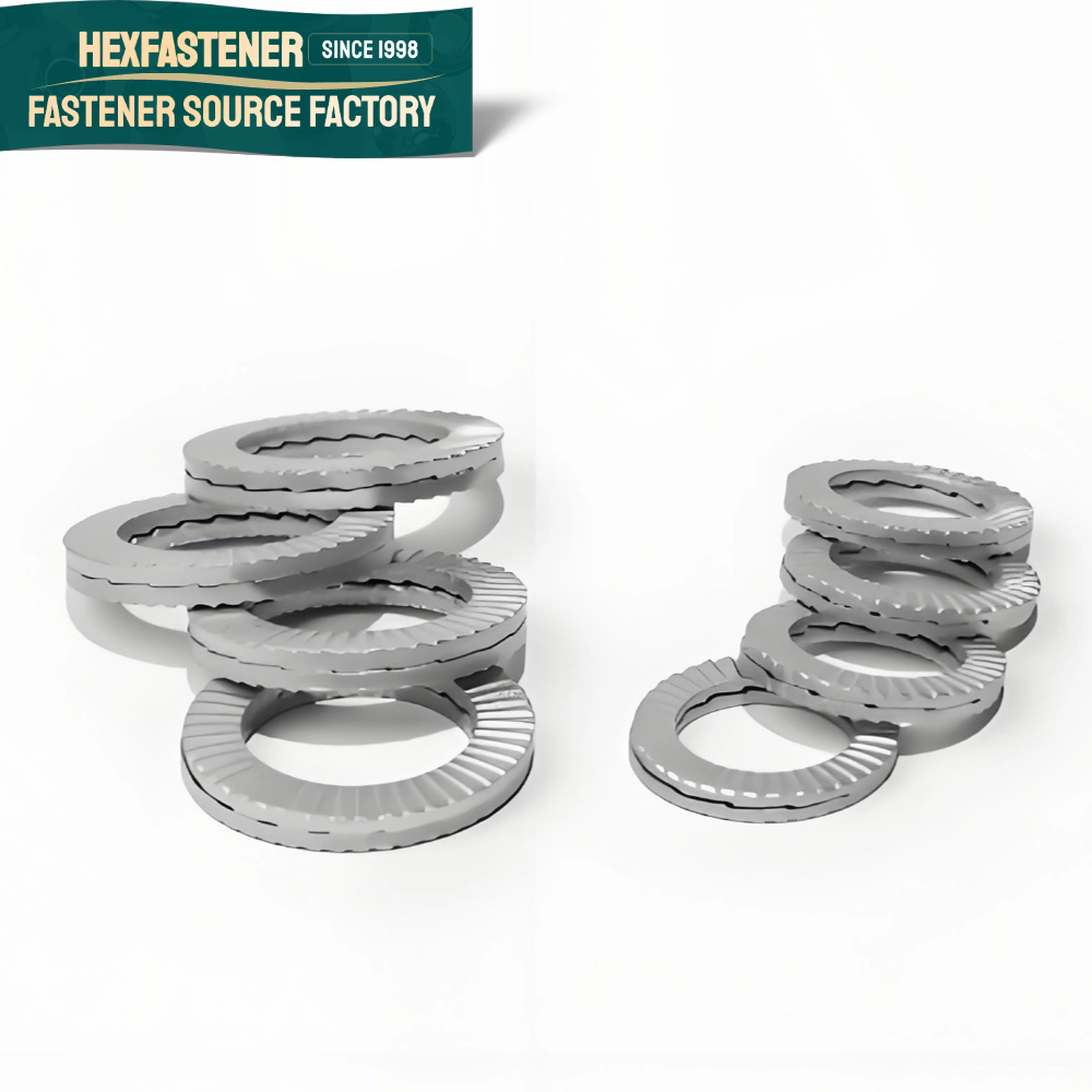 Wedge Lock Washer — High Strength 35CrMo Alloy Steel Wedge Lock Washer Dacromet DIN25201 Double Fold Self-Locking Design