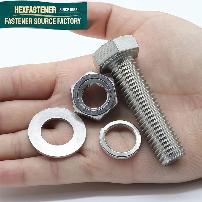 Hex Head Bolt — Grade A4-80 Hex Head Bolt 316L SS UNC UNF 10#-32 to 1-8 Natural Finish Full Thread Corrosion Resistant