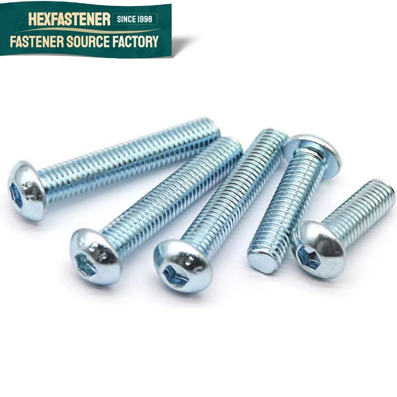 Button Head Socket Cap Screw — Alloy Steel 40CrMo Zinc Plated Button Head Socket Cap Screw UNC 1/4-20 3/8-16 ASME B18.6.3