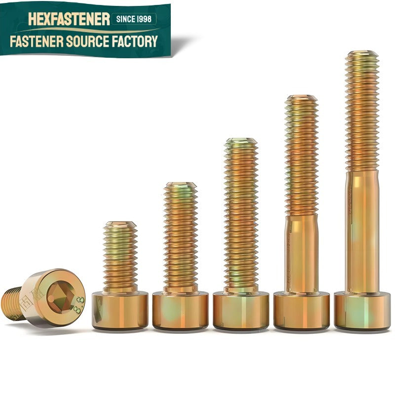 Socket Head Cap Screw — Grade 12.9 Alloy Steel 35CrMo UNF Hex Socket Cap Screw 1/4-28 3/8-24 1/2-20 5/8-18 3/4-16 1-14 Yellow Zinc