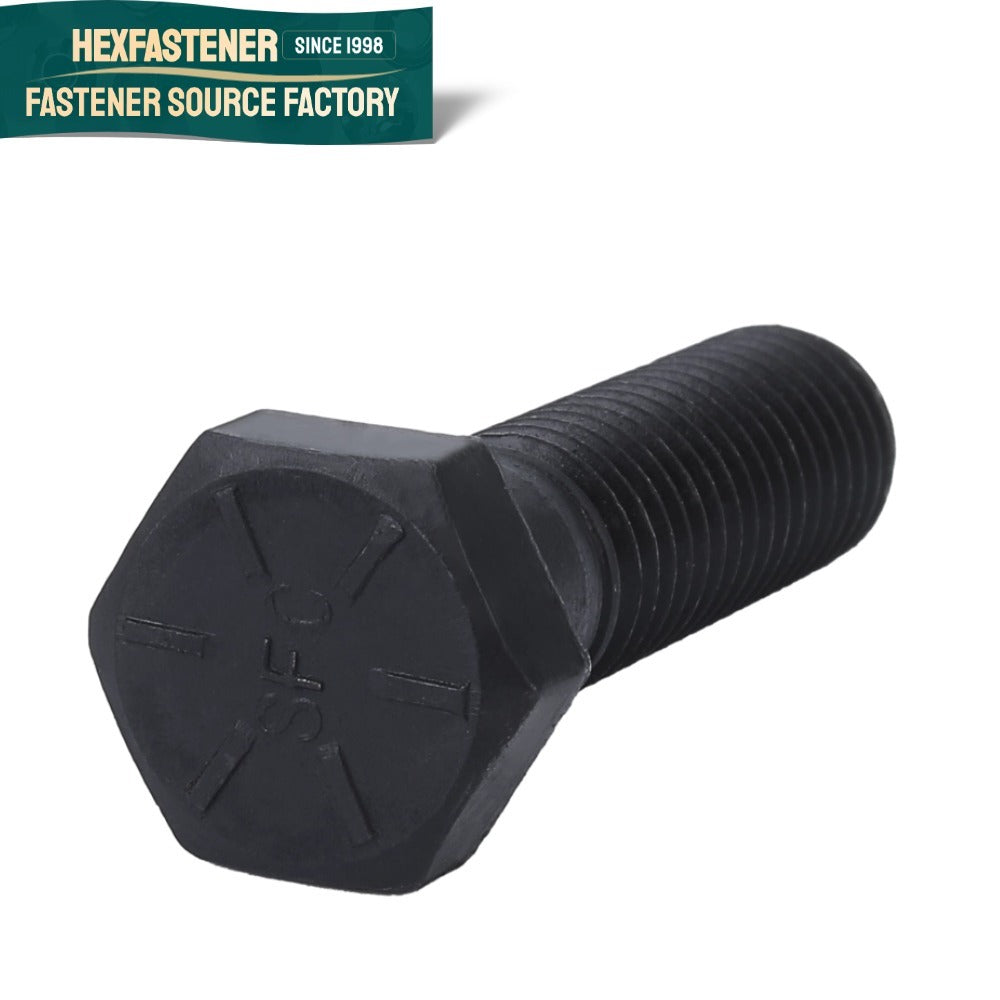 Hex Head Bolt — 1/4-20 UNC Hex Head Bolt Grade 8 Black Oxide B7 Alloy Steel ASME B18.2.1 Coarse Thread Hexagon Bolt