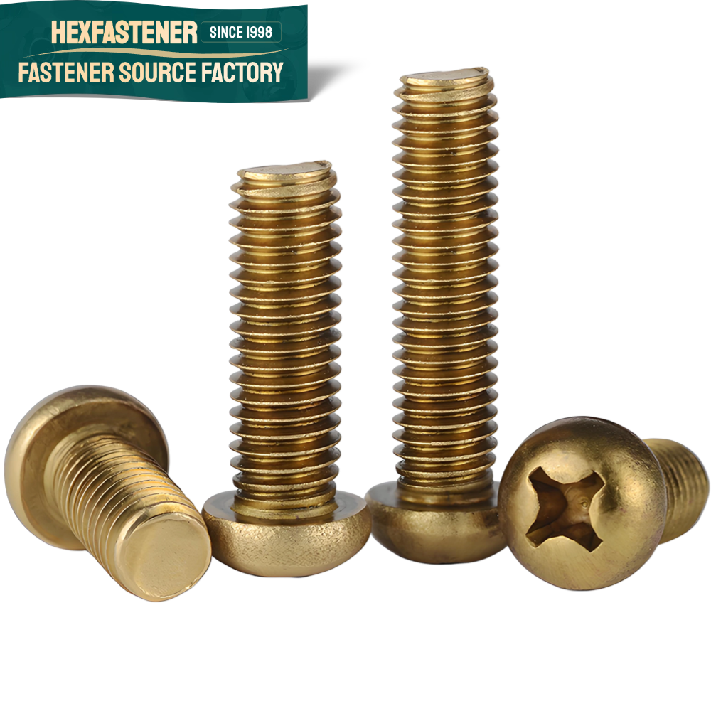 Pan Head Phillips Machine Screw — Asme Unc 1/4-20 3/8-16 5/16-18 1/2-13 INCH Unf 4# 6# 8#M3 M4 M5 M6 M8 Brass H59 H62 Cross Recess Hexagon Pan Head Machine Screw