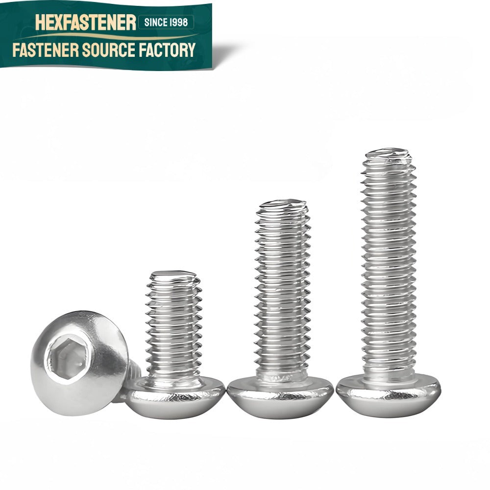 Button Head Socket Cap Screw — 35CrMo High Strength Hex Socket Button Head Cap Screw UNF 1/4-28 5/16-24 Zinc Plated ASME B18.6.3