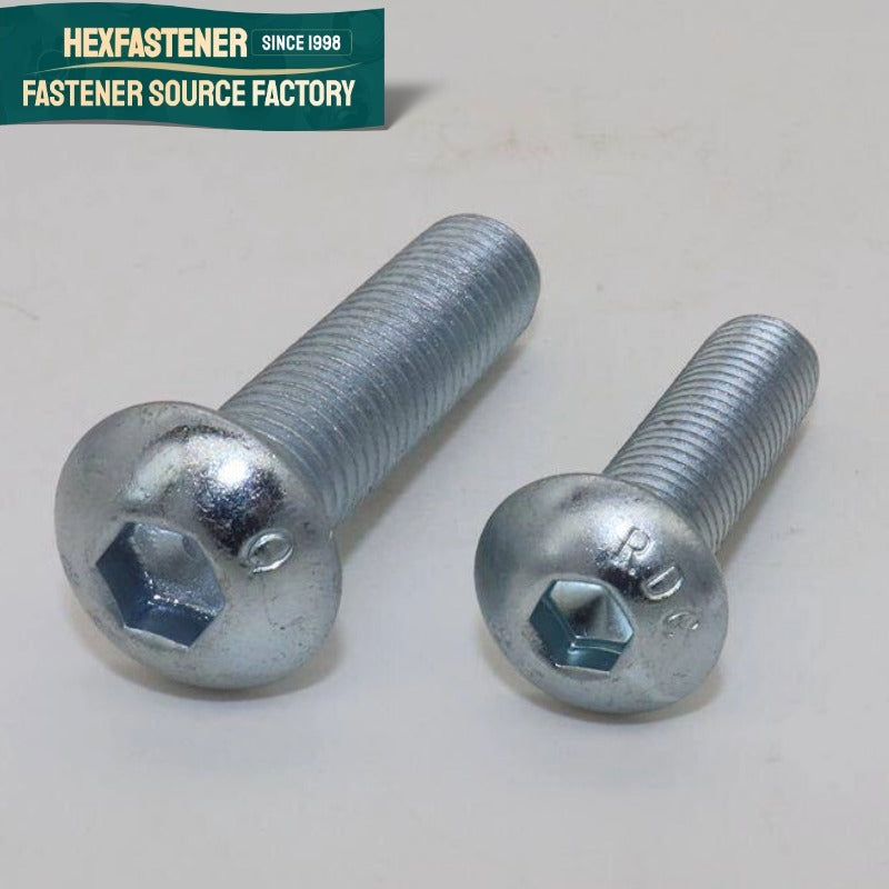 Button Head Socket Cap Screw — Industrial Grade Hex Socket Button Head Screw B7 Alloy UNC 3/8-16 1/2-13 5/8-11 Zinc Plated ASME