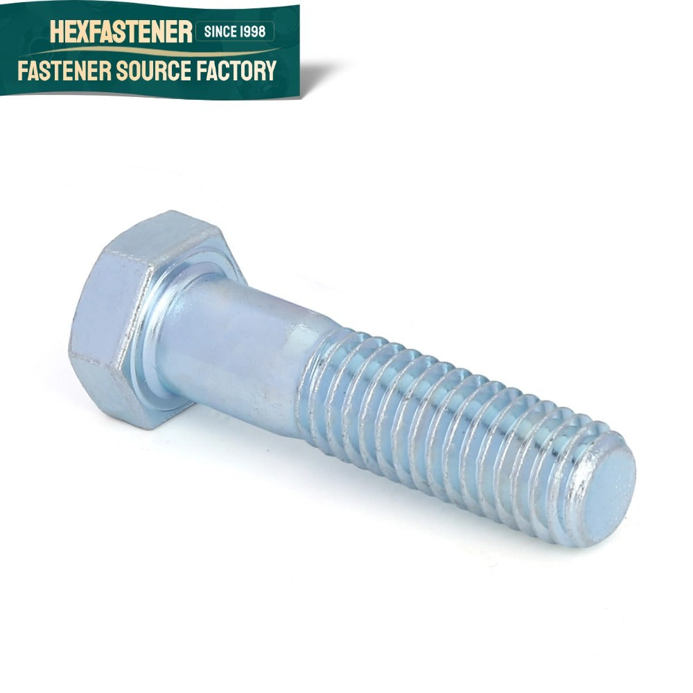 Hex Head Bolt — Grade 5 Hex Head Bolt UNF Fine Thread 1/4-28 to 7/8-14 Zinc Plated Carbon Steel ASME B18.2.1 Hexagon Bolt