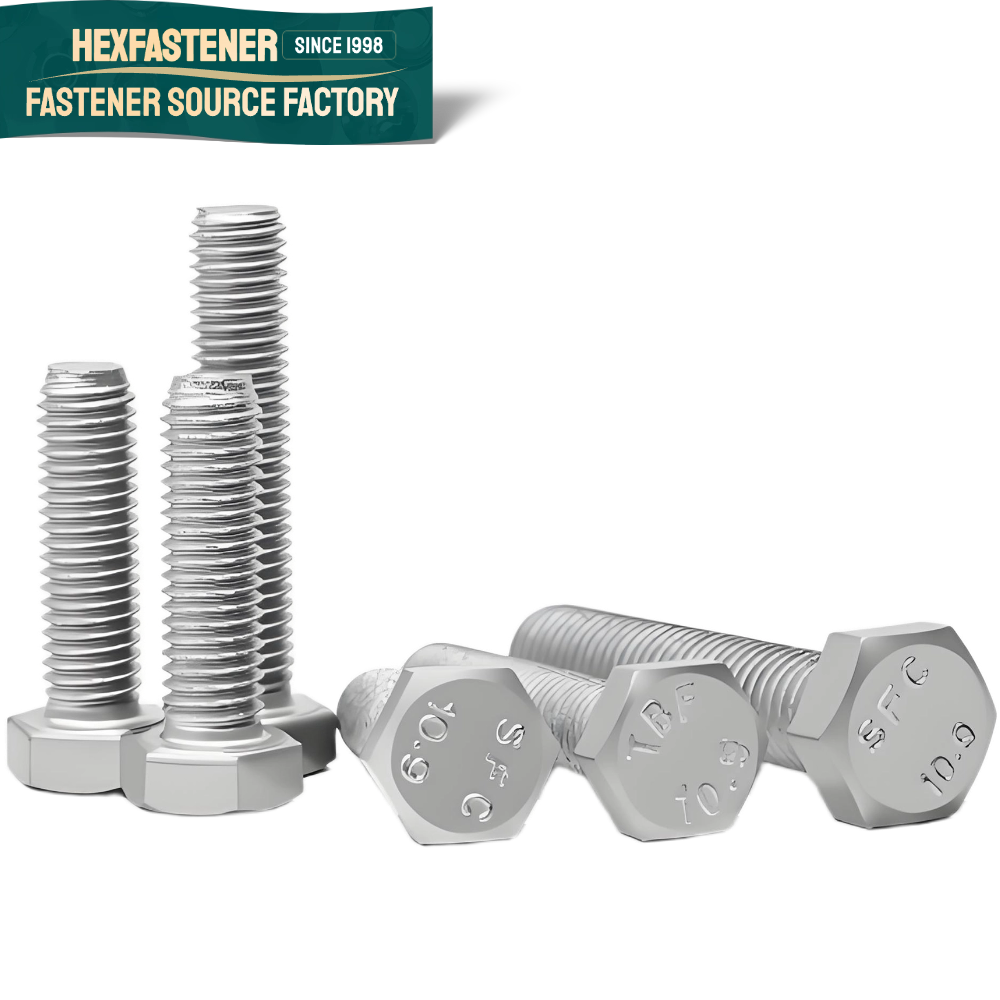 Hex Head Bolt — M10 M20 M24 M30 Carbon Steel Hexagon Head Bolts ASTM A325 Grade 8.8 10.9 12.9 DIN933 DIN931 GB5782 Dacromet-New Generation Bolt