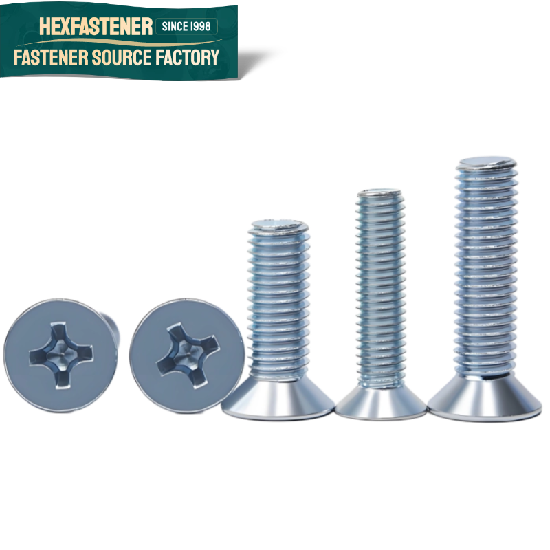 Pan Head Phillips Machine Screw — #4-40 #6-32 #8-32 #10-24 10#-32 1/4 Unc Carbon Steel 4.8 Grade Blue White Zinc Plated Painted Flat Head Phillips Machine Screws
