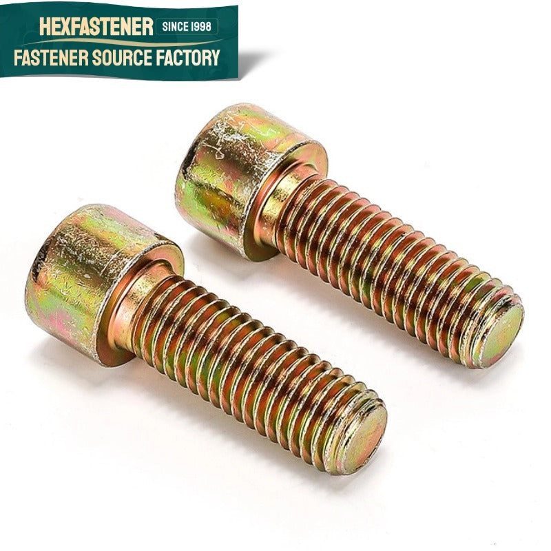 Socket Head Cap Screw — 40CrMo Grade 10.9 UNF Socket Head Cap Screw 1/4-28 to 1-1/4-12 Yellow Zinc Plated ASME B18.3 Hex