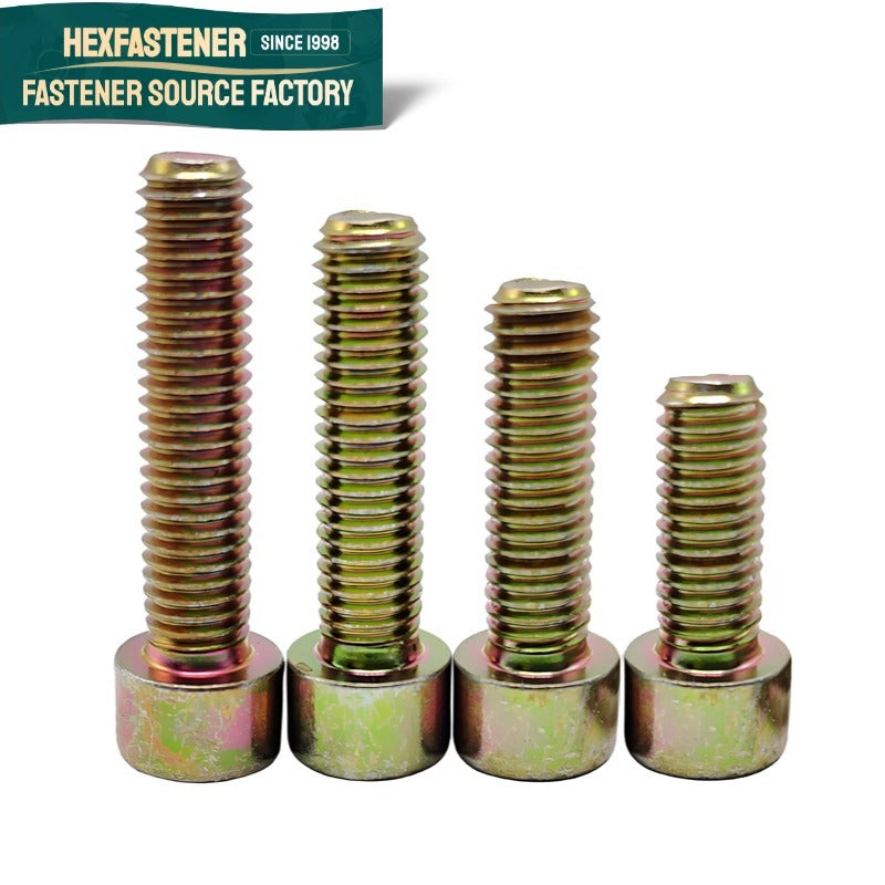 Socket Head Cap Screw — Grade 12.9 40CrMo UNC Hexagon Socket Cap Screw 1-8 1-1/4-7 1-1/2-6 1/2-13 5/8-11 Yellow Zinc ASME B18.3 Industrial