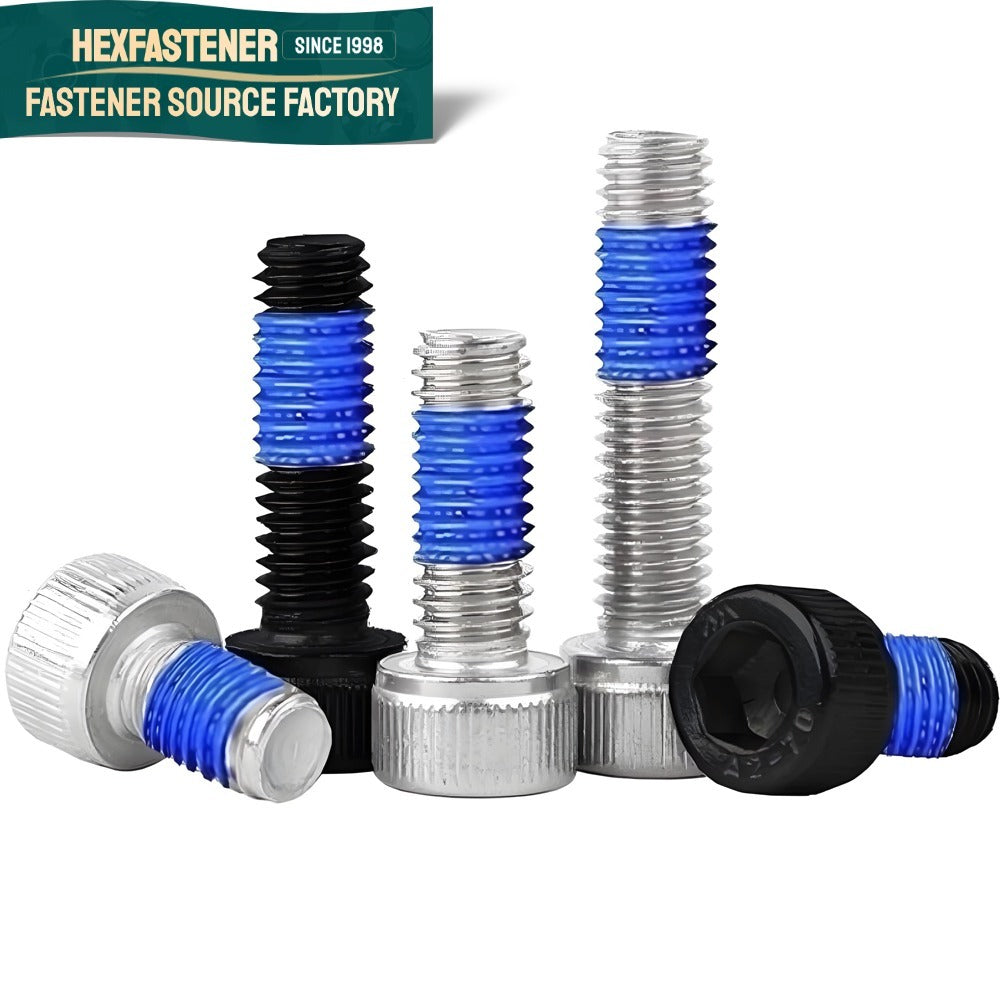 Socket Head Cap Screw — Stainless Steel 316 UNC/UNF Zinc Plated M36 Grade12.9 Socket Cap Screw with Thread Locking Patch ASME B18.3 ISO Nylon Patch