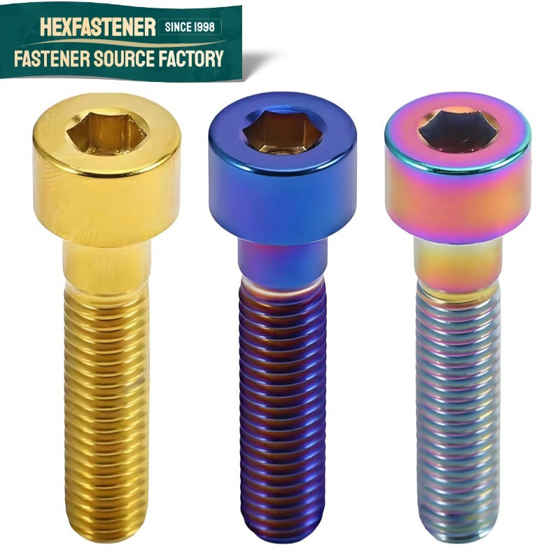 Socket Head Cap Screw — Titanium Allen Socket Head Cap Screws Grade 1 Grade 2  UNC UNF ISO 4762 Plain Natural Finish High Strength Fasteners